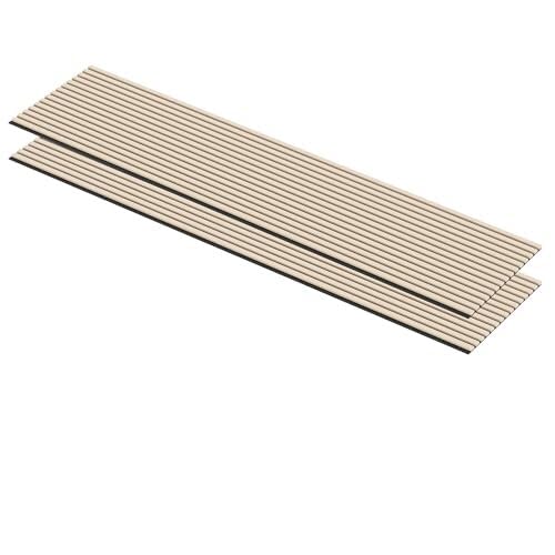 Akustikpaneele aus heller Eiche – 240 x 60 cm – 21 mm – 2er-Set – Wanddekoration & Schalldämmung