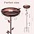 Bird Bath for Outside 38.5 Inch Bronze Freestanding Garden Birdbath