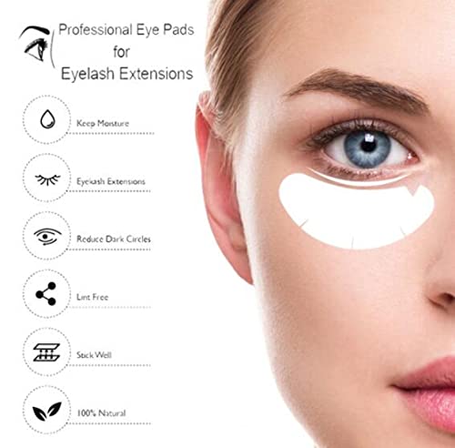 WellieSTR 200 pares de almofadas sob os olhos, extensão de cílios sem fiapos em gel para salão de be