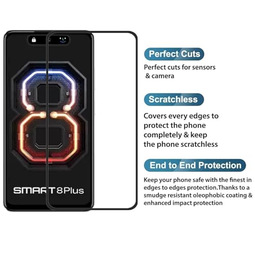 Image of DD SON (Black 11D Tempered Glass for Samsung, Redmi etc (Q-Infinix Smart 8 Plus 5G)