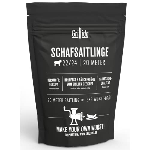 Grillido Schapensnaar, kaliber 22/24, 20 meter, van METZGER MANUFACTUUR uit Duitsland, kwaliteitsklasse 1A, geschikt voor roken - Image 3