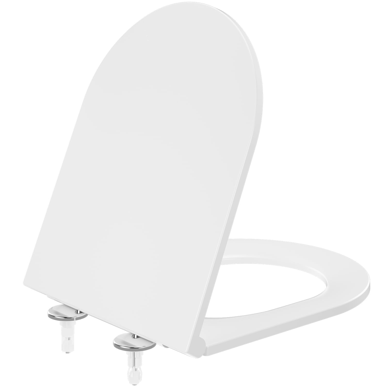 CECIPA Toilettendeckel mit Absenkautomatik D-Form [Kurz] Einfache Montage