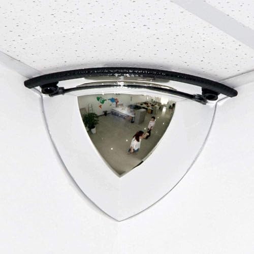 Espejo de seguridad convexo acrílico 31x25cm espejo PC gran angular 90 grados 2