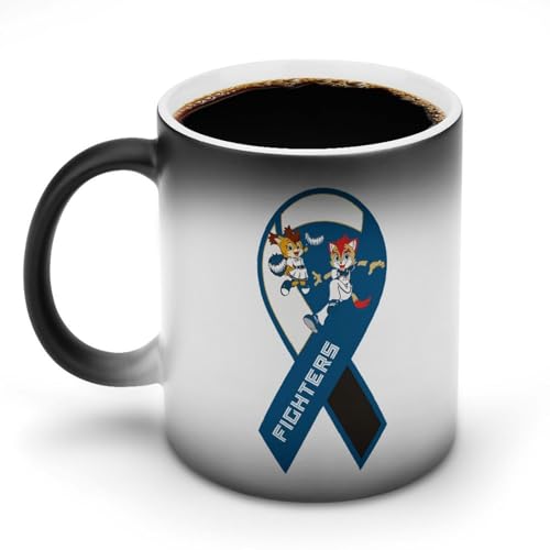 マグカップ 北海道日本ハムファイターズ 野球応援 変色カップ コーヒーカップ 350ml 陶器 セラミック 色が変わる 温感変色 おしゃれ 創意 記念品 応援グッズ 雑貨 誕生日 プレゼント