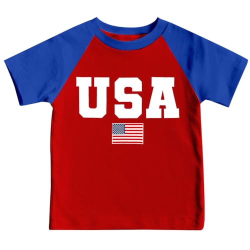 Image of 4th of July Shirts Toddler Boys Girls American Flag USA T-Shirt Kids Patriotic Tee Tops