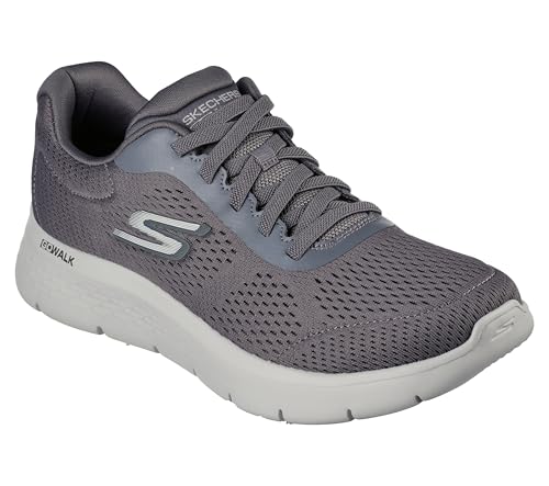 Go Walk Mens Go Walk Flex - Remark Sneaker, Gray/Charcoal, 14