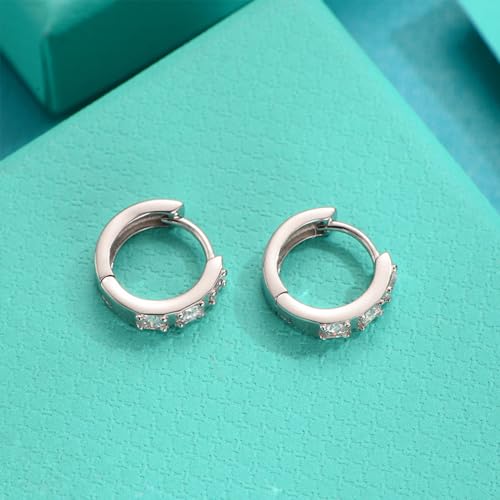 14K Gold over S925 D-Color VVS1 Diamond Hinged Hoop Earrings for Women, Ideal for Wife or Girlfriend on Valentine's Day4