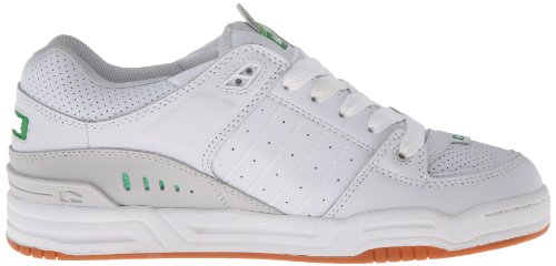Image of Globe Mens Fusion Skate Shoes, White /Green /Light Grey, 14 M US