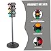 BEAHING Traffic Light Toy 27 Inch Stop Light Manual/Auto Modes Traffic Lamp with ＆ Sound Lights, Stop