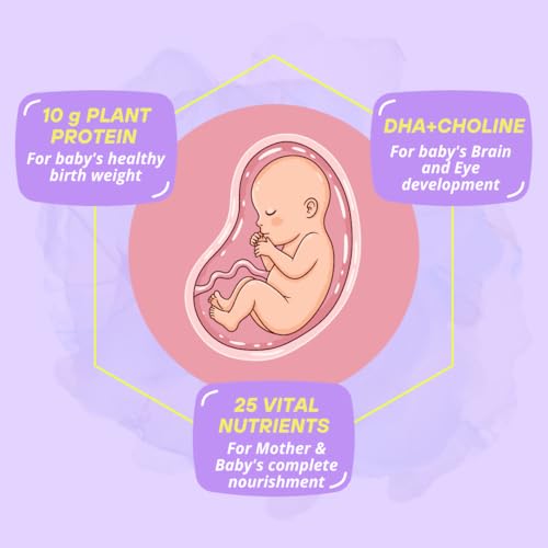 Image of Mamafy Mother's Nutritional Protein Powder Vanilla Elaichi 325g | For Pregnancy with 10g Protein per serve and 25 Vital Nutrients to Support Healthy Birth Weight and Brain Development | No Refined Sugar
