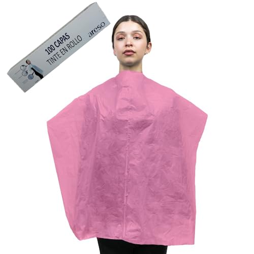 Areso Capa Peluqueria 100 UDS Tinte - Capa Tintes De Peluqueria Profesional - Capas Desechables Peluqueria - Capa Cortar Pelo - Capa Barbero Tintes - Capas De Tinte Desechables