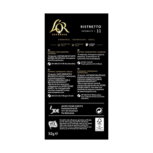 L'Or Espresso Café Cápsulas Ristretto - 10 Cápsulas Compatibles Nespresso - Imagen 3