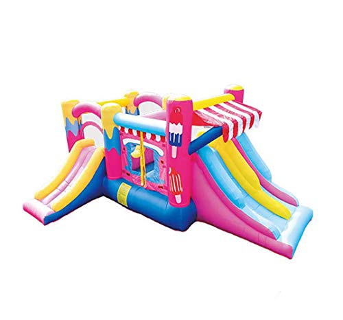Castillo inflable para saltar con casa de rebote, gorila para escalar y tobogán largo, juguete resistente para exteriores, toboganes navideños divertidos para césped, piscina para jugar al aire libre