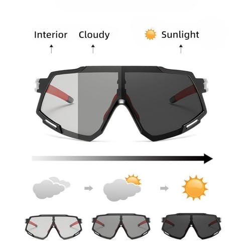 Image of Karsaer Oversized Photochromic Sports Sunglaases Men Women Polarized Cycling Fishing Glasses UV400 Protection E1260