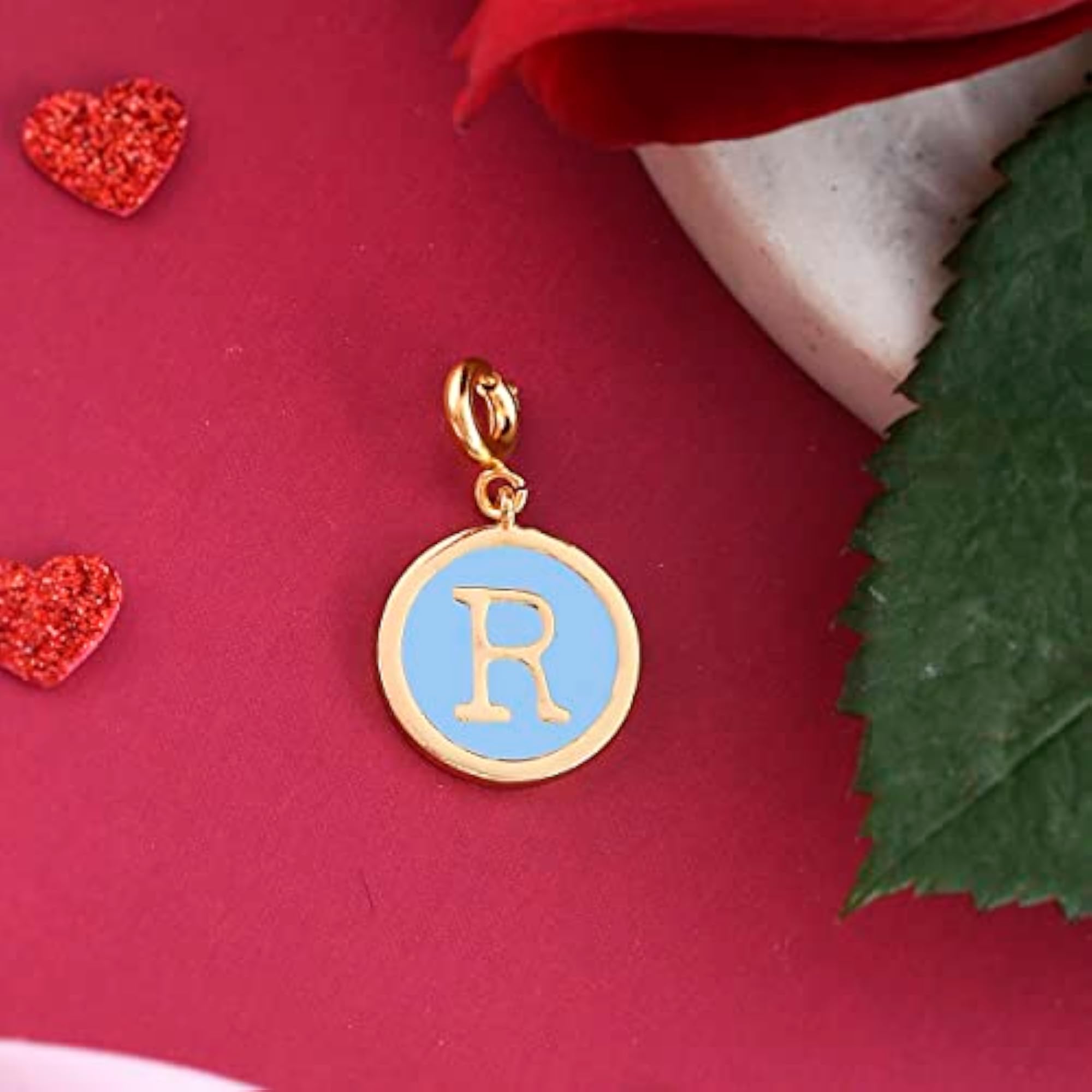 Alphabet R Enamel Charm