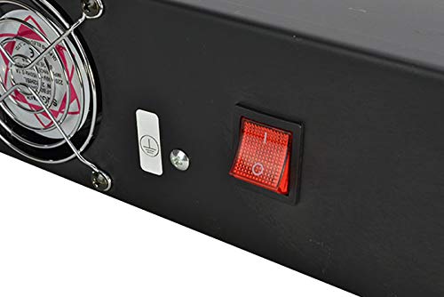 Cobra Pannello ventola 2U da 19" per montaggio su rack con 2 ventole da 80 mm, nero, in acciaio, per server, montaggio su rack