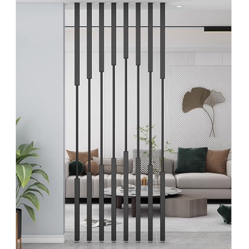 8 separadores de habitación de metal, paneles de pared de división de suelo, pantallas de privacidad para el hogar, oficina o espacios de eventos, solución divisora elegante y duradera