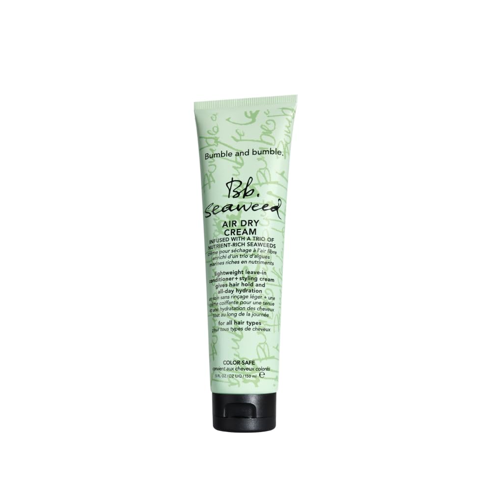 Bumble and bumble. Seaweed Nourishing Air Dry Styling Cream | Leave-In Conditioner | Hydrating, Anti Frizz, Soft Hold, Color Safe | Curly, Wavy, Straight, 150 ml