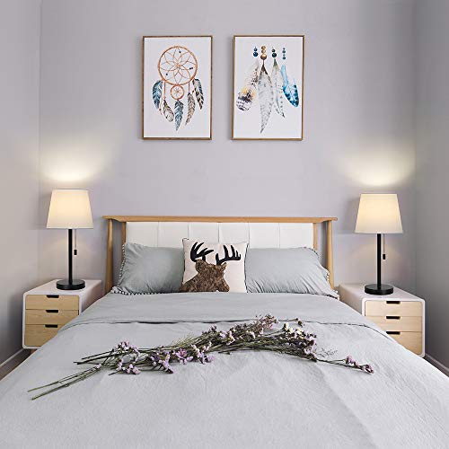Table lamp, Bedroom Lamps for nightstand Set of 2, Bedside Lamps for Bedside, Dresser, Coffee Table