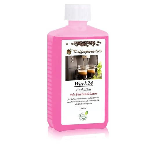 Wark24 Universal Entkalker 500 ml, mit Farbindikator, 100% biologisch abbaubar und umweltfreundlich, für Kaffeevollautomaten, Bügeleisen & Wasserkocher