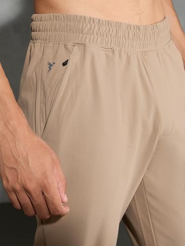Image of TECHNOSPORT Men's Regular Fit Mid Rise Solid Plus Size Trackpants with Quick Dry, Anti Microbial, SPF50+ for Regular and Sports Use