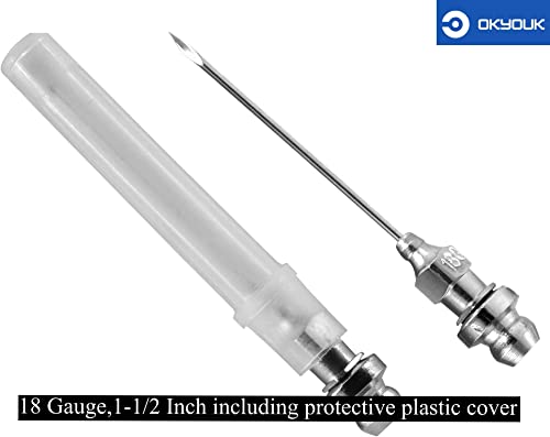 Okyouk Minimum Grease Gun Coupler (Only 0.53 "),High Pressure Coupler Quick Release Grease Tips,Fit All 1/8" Npt Manual/Electric Grease Gun,For Greasing Locks Onto Zerk Fittings (Greaser Adapter Set) #TOP4