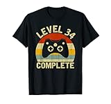 Photo Gallery livello 34 completo divertente coppia stile retrò 34° anniversario maglietta Photo Gallery livello 34 completo divertente coppia stile retrò 34° anniversario maglietta