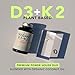 AMANDEAN Vegan Vitamin D3 K2. 5000 iu from Algae. All-Trans MK-7. 120 Softgels. Plant-Based & Carrageenan Free. Organic Coconut Oil Blend. for Mood, Bones, Heart, Immune Health (Packaging May Vary)