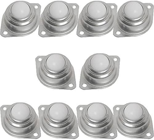 Bearing Nylon Ball, 10 Pcs Universal Steel Ball Roller Ball Wheel, Casters Nylon Small Castor Wheels, Ball Transfer Bearing for Conveyor, Transmission, Furniture, Load Capacity 30KG Per Castor