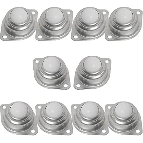 Bearing Nylon Ball, 10 Pcs Universal Steel Ball Roller Ball Wheel, Casters Nylon Small Castor Wheels, Ball Transfer Bearing for Conveyor, Transmission, Furniture, Load Capacity 30KG Per Castor Cover