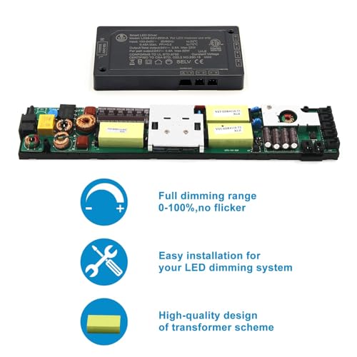 Image of VST 22W LED Power Supply,100V-240V AC to 24V DC Low Voltage LED Transformer with JST Ports, Driver for Strip Lights and Cabinet Lights,ETL Listed