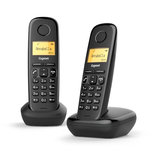 Gigaset A170 Duo - 2 téléphones DECT sans fil - écran avec rétro-éclairage - identification de l'appelant - 18 heures d'autonomie en conversation -...
