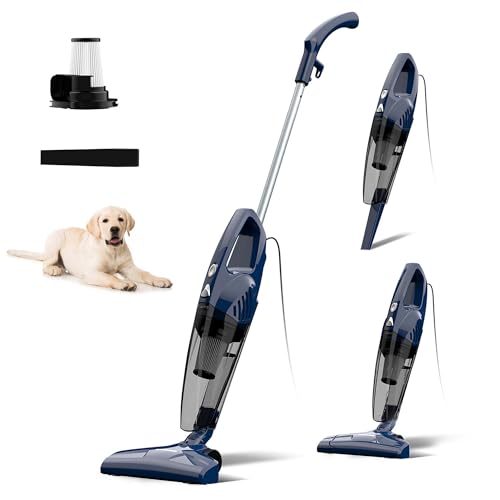 Image of Corded vacuum cleaners for home, 14KPa Powerful Suction with 600W Motor, Lightweight Stick Vacuum Cleaner, Converts to Handheld with Washable Filter, Vacuum for Pet Hair, Carpet, Hard Floors, offices