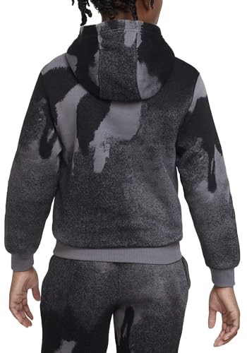 Nike Big Kids Boys/Girls Sportswear Club Fleece Pullover Hoodie (Black/Iron Grey/White) Size XS2