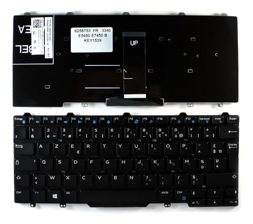 Clavier PC portable Dell Latitude 14 E7450 noir de remplacement