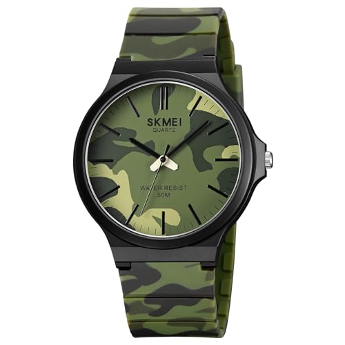findtime Mens Sports Watch Military Black Watches for Men 50M Waterproof Watches for Men with Large Face and 260mm Silicone Strap Analog Watch for Men, Camo Green, sports watch (B0CNK9Y1CG) Amazon Price History, Amazon Price Tracker