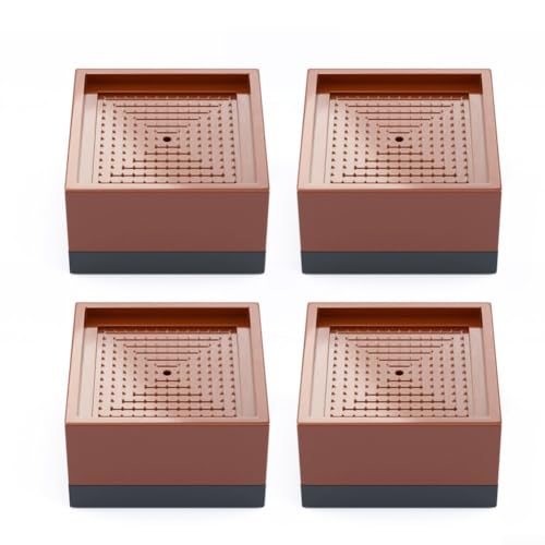 Yuanpgky Elevadores de cama para muebles, almohadillas cuadradas de alta resistencia, opciones de altura de 7,8 x 7,8 cm, 4 cm y 7,5 cm, fibra de resina de plástico que reduce el ruido, (1)