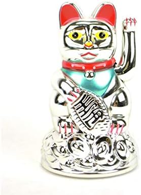 Maneki Neko Japanese Cat/Small Silver Lucky Charm Bracelet