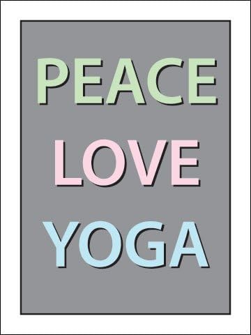 Fitnus Chart Series Peace, Love, Yoga 18" X 24" Poster