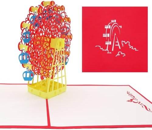 3D Pop Up Grußkarten Riesenrad - Kreative Glückwunschkarten Für Jeden Anlass