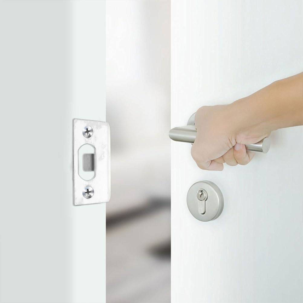 Homoyoyo Door Strike Plate Strike Plate Strike Plates with Internal Doors Door Latch Plate Door Latch Plate Door Strike Plate for Mortice Door Latch Adjustable Two Piece Door Strike - Image 3