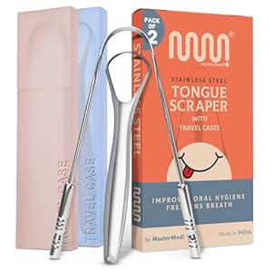 MasterMedi Tongue Scraper for Adults, To...