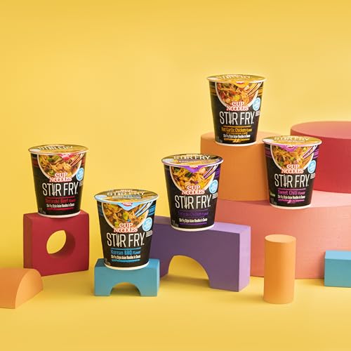 Nissin Cup Noodles Stir Fry Noodles in Sauce, Fiery Chicken, 2.96 Ounce (Pack of 6)