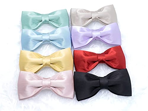 Unique style paws Hundehalsband, schwarzes Seidenhundehalsband mit Schleife, weiche Fliege verstellbares Haustierhalsband Geschenk für weibliche oder männliche mittlere Hunde
