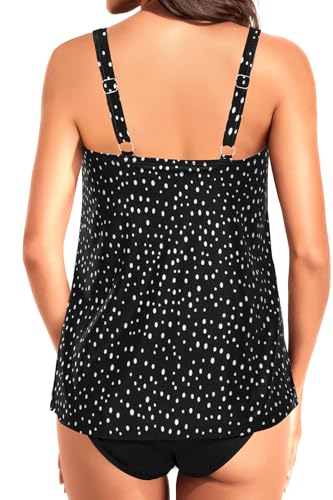 Tempt Me Women's One Piece Swimsuit Vintage Off Shoulder Ruffled Bathing Suits4