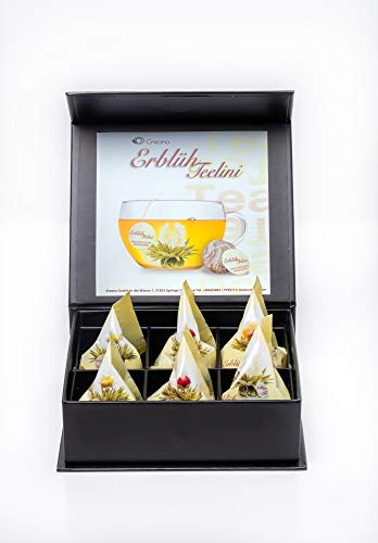Creano Mix de 6 Flores de Té "Flores de Tè" "Florecitas de Té" "Télini" - Té en Caja Elegante y Magnética con Relieve de Plata | "Té blanco" - Imagen 7