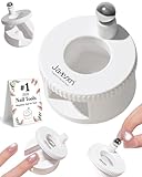 Rotating Magnet for Nail Polish Rotating Magnet Uniform Magnetic Force Rotatings Cat Eye Magnets Tool for Nails Magnetic Nail Tool Ball Uniform Magnetics Force U Shaped Cat Eye Set(White)