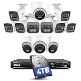 Résolution Ultra HD 4K - Cette caméra de surveillance turret dispose d'un capteur d'image de 8 MP qui fournit des vidéos de haute qualité, soit 4 fois le nombre de pixels d'une caméra de sécurité HD 1080p. Plus de pixels permettent des découpes d'image beaucoup plus détaillées lors du zoom numérique.