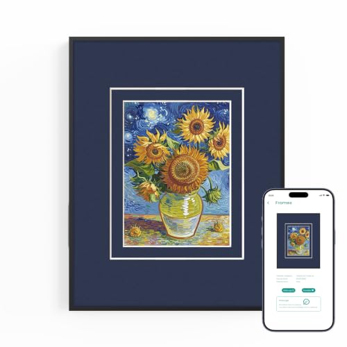 Image of Digital Frame, E-Ink Display, Wall Art Decor for Home & Office (Blue)