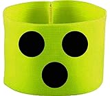  gummieelastische Armbinde/Mediaband bedruckt mit Blindenpunkten (SENIOR 28 cm) (Farbe neongelb)